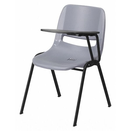 Tablet Arm Chair, Left Hand Flip-Up, Gray, 21" W, 25.5" L, 32" H, Gray
