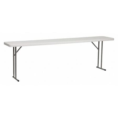 Rectangle Training Table, Plastic Top, White