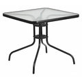 Barker 31.5'' Square Tempered Glass Metal Table