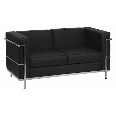 Loveseat, 28-1/2"" x 27-1/2"", Upholstery Color: Black