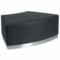 Hercules Alon Convex Chair, Black Back, 41-1/2 in W 25-1/4" L 16" H, Leather Seat