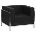 Hercules Imagination Chair, Black Back, 35 in W 28-3/4" L 27-1/4" H, Track, Leather Seat