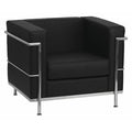 Hercules Regal Chair, Black Back, 35 in W 28-1/2" L 27-1/2" H, Straight, Leather Seat