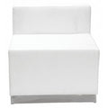 Hercules Alon Chair, White Back, 25-1/2 in W 25-1/4" L 27" H, Leather Seat