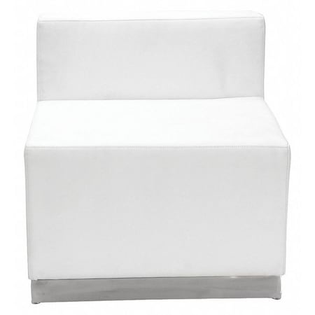 Hercules Alon Chair, White Back, 25-1/2 in W 25-1/4" L 27" H, Leather Seat