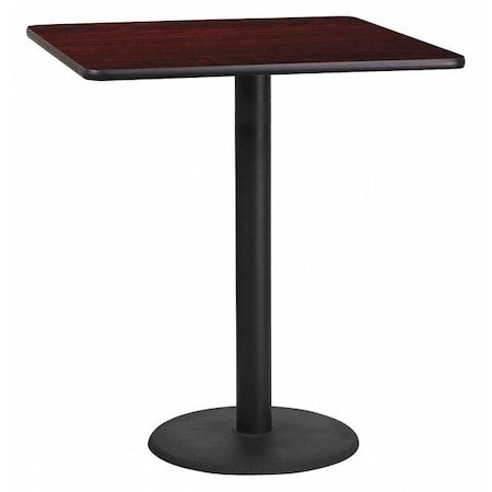 Square Laminate Table, Laminate Top, Wood Grain