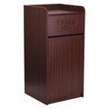 36 gal. Laminate Trash Can, Mahogany
