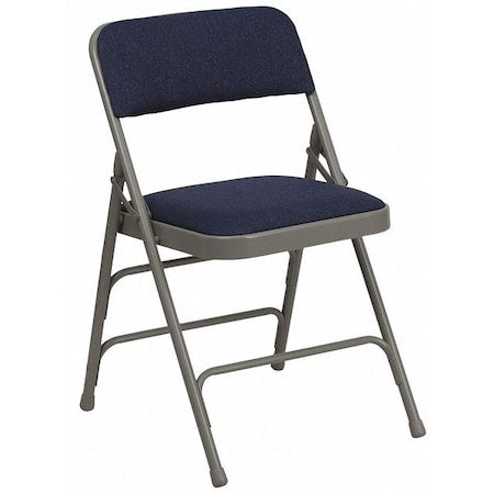 Fabric Folding Chair, Navy, 1" Padded Seat