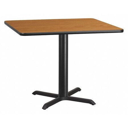 Square Natural Laminate Table, Laminate Top, Wood Grain