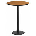 Round Natural Laminate Table, Laminate Top, Wood Grain