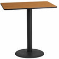 Rectangle Natural Laminate Table, Laminate Top, Wood Grain