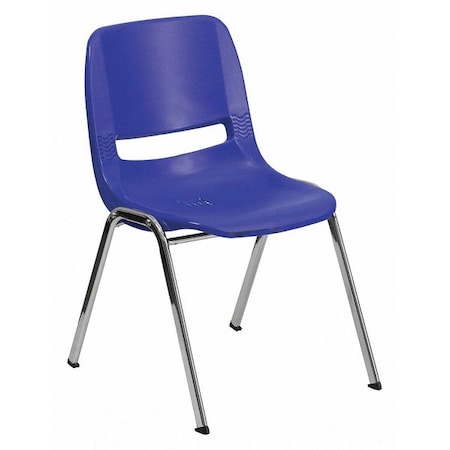 Stach Chair, Navy w/Chrome Frame, 14"H