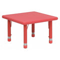 Square Activity Table, Plastic, Steel, Red