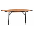 Serpentine Serpentine Wood Table, 65"x24", 24" W, 48" L, 30.25" H, Wood Top, Wood Grain