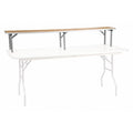 Rectangle Bar Top Riser, 72"X12"X12", Wood Top, Wood Grain