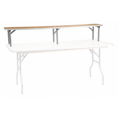 Rectangle Bar Top Riser, 72"X12"X12", Wood Top, Wood Grain