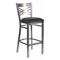 Restaurant Barstool, Metal X Bck, Blk Vny