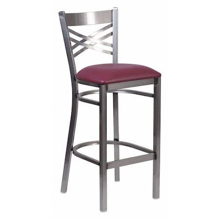 Restaurant Barstool, Metl X Bck, Burg Vny