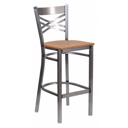 Restaurant Barstool, Metal X Bck, Nat Woo
