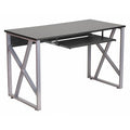 Computer Desk Computer Desk, Pull-Out Keybrd Tray, Blk, 23-3/4" D X 29-1/4" H, 47-1/4" W X Laminate