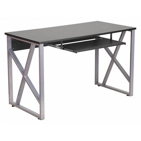 Computer Desk Computer Desk, Pull-Out Keybrd Tray, Blk, 23-3/4" D X 29-1/4" H, 47-1/4" W X Laminate