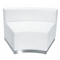 Hercules Alon Concave Chair, White Back, 41-1/2 in W 25-1/4" L 27" H, Leather Seat