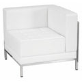 Hercules Imagination Chair, White Back, 28-1/2 in W 28-1/2" L 27-1/2" H, Leather Seat