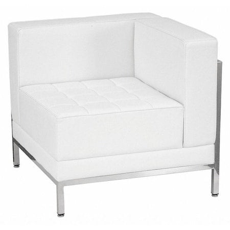 Hercules Imagination Chair, White Back, 28-1/2 in W 28-1/2" L 27-1/2" H, Leather Seat