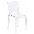 Contemporary Ghost Chair, 15-3/4 in W 19-1/2" L 32-1/2" H