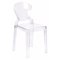 Contemporary Ghost Chair, 15-3/4 in W 19-1/2" L 32-1/4" H