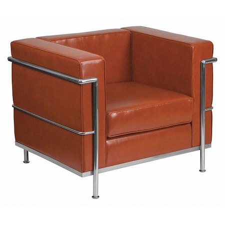 Hercules Regal Chair, 35 in W 28-1/2" L 27-1/2" H, Straight, Leather Seat