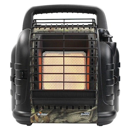 Portable Gas Tabletop Heater, LP, Matchless Piezo, 6000 to 12,000 BtuH, 10 1/4 in L