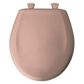 Toilet Seat With Cover, Plastic, Round, Wild Rose