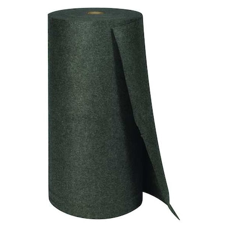 Sorbent Pad, 59 gal, 3 ft x 300 ft, Universal, Gray, Polypropylene
