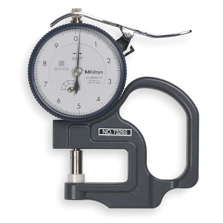 Dial Thickness Gauge, Accuracy +/-0.0002"