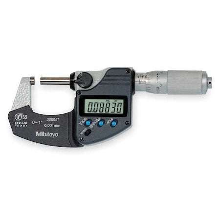 Electronic Micrometer, 1 In, Cert