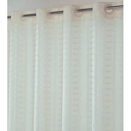 Shower Curtain, Polyester, Beige, 71 in W, 74 in L