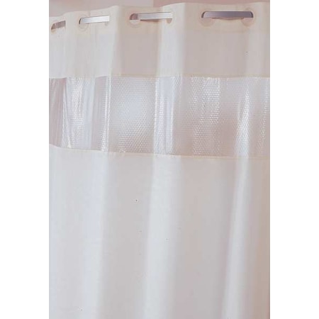 Shower Curtain, Plastic, Beige, 71 in W, 77 in L
