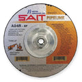 Cut-Off & Grinding Wheel, Type 27, 4 1/2 in Dia, 0.125 in Thick, 5/8"-11 Arbor Hole Size, 24 Grit