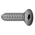 #10-24 Socket Head Cap Screw, Flat, Black Oxide Alloy Steel, 1 in Length, 100 PK