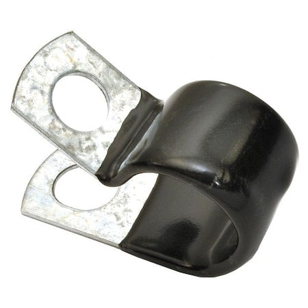 Cable Clamp, Steel, 1/4 in Bundle Dia., Black, 50 PK