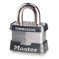 Padlock, Keyed Alike, Standard Shackle, Rectangular Steel Body, Steel Shackle, 5/8 in W