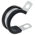 Cable Clamp, 304 Stainless Steel, 5/8 in Bundle Dia., Black, 25 PK