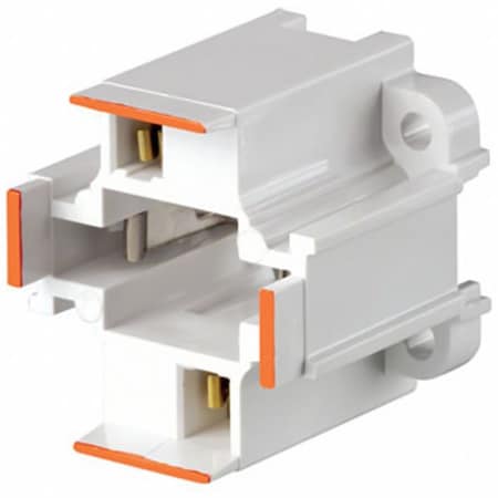 Lampholder, 75 W, White, 2-Pin (G24d-3)