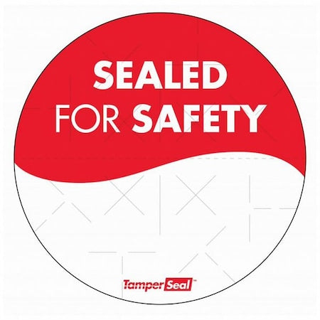 Food Safety Label, Red/White, 3 in H