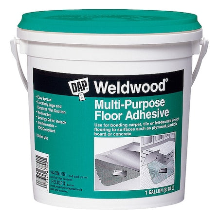 Floor Adhesive, Multi-Purpose Floor Series, Opaque, 1 gal, Pail