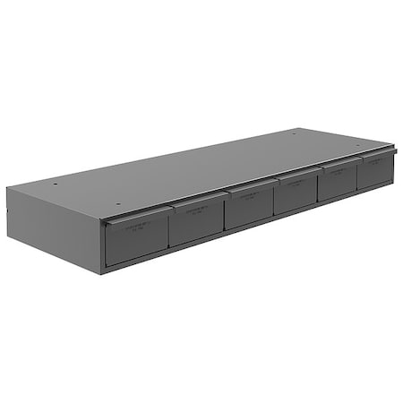 Prime Cold Rolled Steel, Drawer Bin Cabinet, 12 1/4 in D x 4 in H x 33 3/4 in W