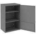 Wall Storage Cabinet, 20 in W x 14 1/4 in D x 32 3/4 in H, 125 lb Load Capacity, 2 Shelves