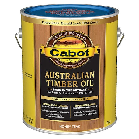 Stain, Honey Teak, Toned Flat, 1 gal.