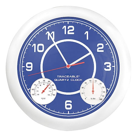 12-1/2" Clock w/ Thermometer/Humidity